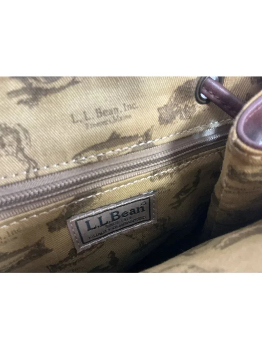 L.L. Bean inches height bag